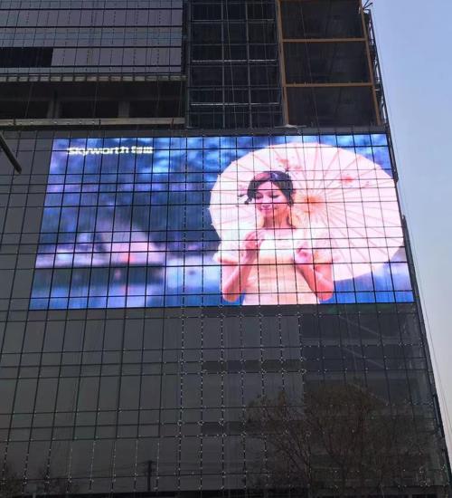 led transparent glass display